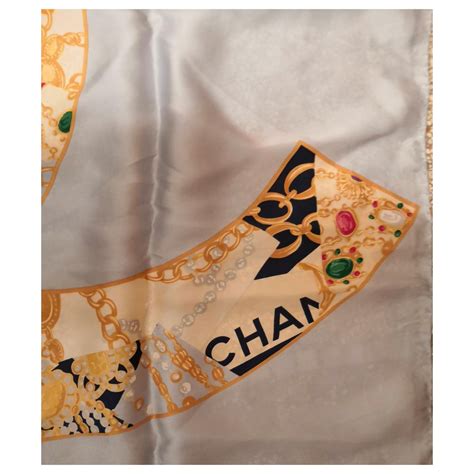 foulard soie chanel vintage|Foulard Chanel for sale .